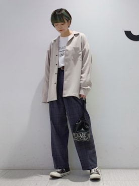 「JUNRED（ジュンレッド）のアイテム（バッグ）」を使った、shioriさん（レディース・164cm）の冬コーディネート