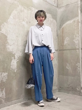 「JUNRED（ジュンレッド）のアイテム」を使った、shioriさん（レディース・164cm）の春コーディネート