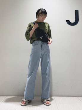 「SOMETHING（サムシング）のアイテム」を使った、shioriさん（レディース・164cm）の春コーディネート