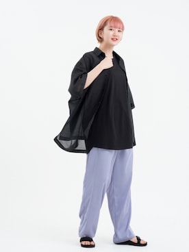「JUNRED（ジュンレッド）のアイテム（トップス）」を使った、shioriさん（レディース・164cm）の春コーディネート