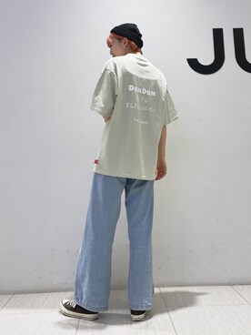 「JUNRED（ジュンレッド）のアイテム（帽子）」を使った、shioriさん（レディース・164cm）の春コーディネート