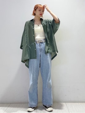 「SOMETHING（サムシング）のアイテム」を使った、shioriさん（レディース・164cm）の夏コーディネート