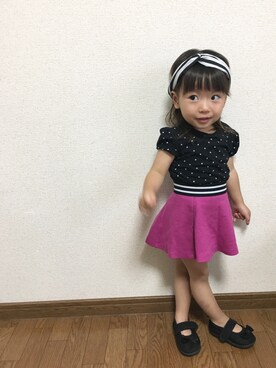 「babygap」｜「アイテム（バレエシューズ）」を使った、haru.mii.ariさん（キッズ・80cm）の夏コーディネート
