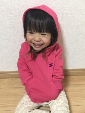「チャンピオン パーカー」｜haru.mii.ariさん（キッズ・80cm）の秋コーディネート