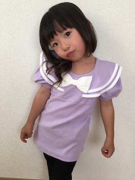 「韓国子供服bee」｜haru.mii.ariさん（キッズ・90cm）の春コーディネート