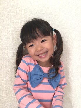 「娘」｜「アイテム（トップス）」を使った、haru.mii.ariさん（キッズ・90cm）の秋コーディネート