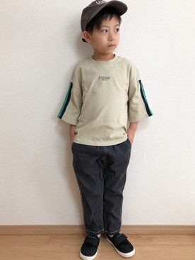「秋色コーデ」｜「アイテム（スリッポン）」を使った、haru.mii.ariさん（キッズ・120cm）の秋コーディネート