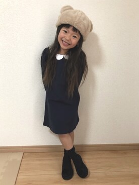 「韓国子供服bee」｜haru.mii.ariさん（キッズ・100cm）の冬コーディネート
