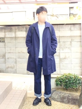 「DANTON（ダントン）のアイテム（デニムパンツ）」を使った、usuさん（メンズ・175cm）の春コーディネート