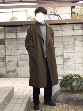 「チロリアンシューズ」｜「アイテム（その他アウター）」を使った、usuさん（メンズ・175cm）の冬コーディネート