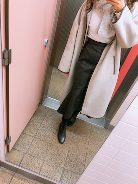 「archives（アルシーヴ）のアイテム（その他アウター）」を使った、ainaさん（レディース・165cm）の冬コーディネート