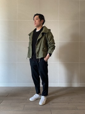 「roshell（ロシェル）のアイテム（トップス）」を使った、Takashi.e.rさん（メンズ・165cm）の春コーディネート