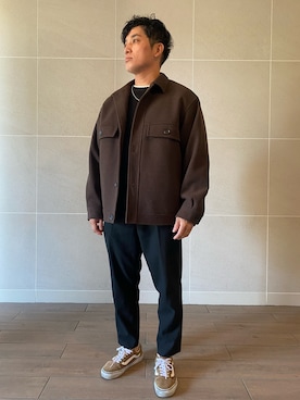 「roshell（ロシェル）のアイテム（トップス）」を使った、Takashi.e.rさん（メンズ・165cm）の秋コーディネート