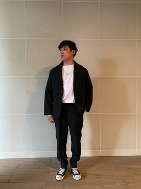 「ASTRONOMY（アストロノミー）のアイテム（テーラードジャケット）」を使った、Takashi.e.rさん（メンズ・165cm）の春コーディネート