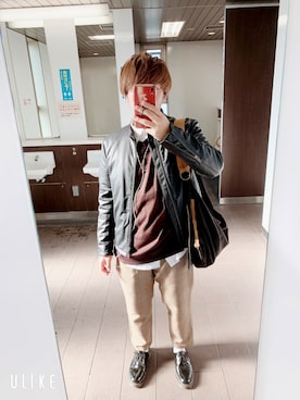「チャイハネ（チャイハネ）のアイテム（ショルダーバッグ）」を使った、あさん（メンズ・170cm）の秋コーディネート
