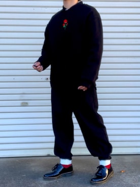 「Dr. Martens（ドクターマーチン）のアイテム（パンツ）」を使った、あさん（メンズ・170cm）の冬コーディネート