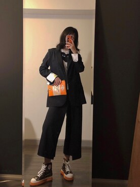 「MARTINE ROSE（マーティンローズ）のアイテム（スニーカー）」を使った、热嘻嘻さん（レディース・165cm）の夏コーディネート
