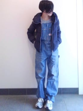 「SOFFITTO（ソフィット）のアイテム（ジャケット/アウター）」を使った、裕輔さん（レディース・161cm）の冬コーディネート