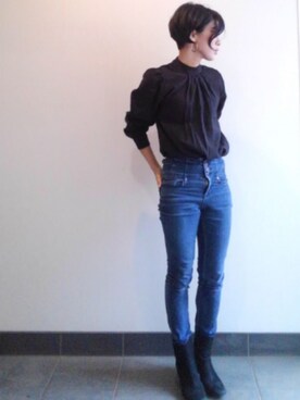 裕輔さん（レディース・161cm）の冬コーディネート