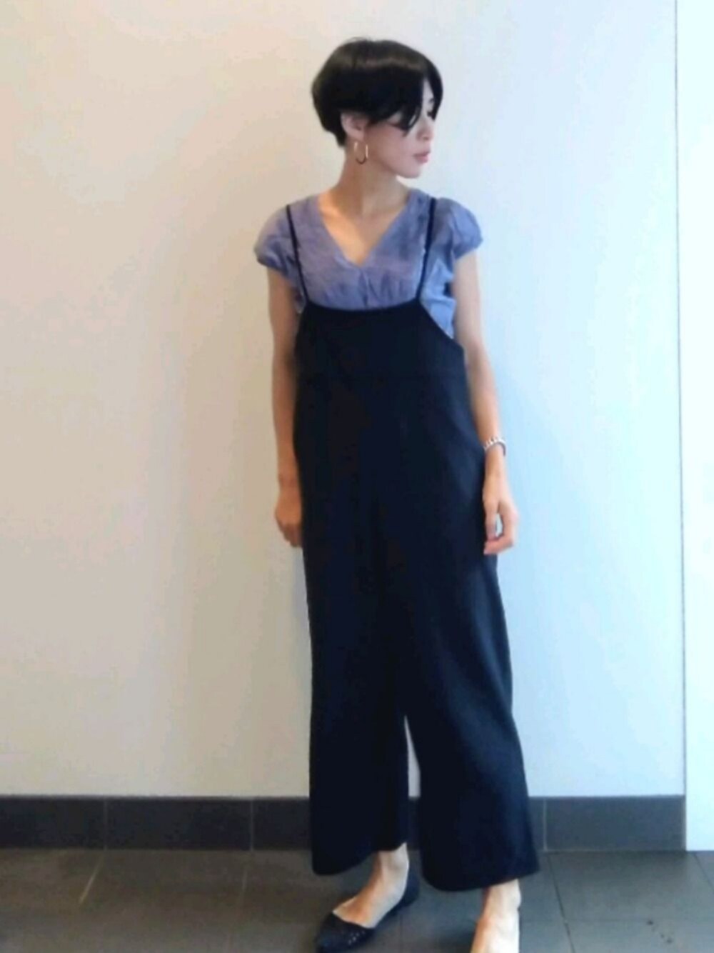 GLOBAL WORK ネイビー サロペット Mサイズ GLOBAL WORK ネイビー サロペット Mサイズ