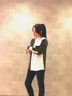 「BEN DAVIS（ベンデイビス）のアイテム（パンツ）」を使った、SAYAKAさん（レディース・159cm）の冬コーディネート