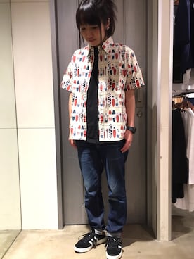 「BEN DAVIS（ベンデイビス）のアイテム（トップス）」を使った、SAYAKAさん（レディース・159cm）の夏コーディネート