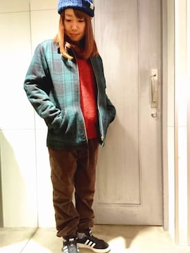「BEN DAVIS（ベンデイビス）のアイテム（ジャケット/アウター）」を使った、SAYAKAさん（レディース・159cm）の秋コーディネート