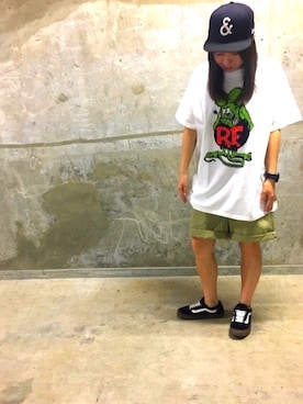 「NAVAL（ナバル）のアイテム」を使った、SAYAKAさん（レディース・159cm）の春コーディネート