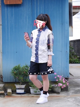 「NIRAME.CO（ニラメッコ）のアイテム（その他パンツ）」を使った、Ri*さん（レディース・152cm）の秋コーディネート