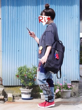 「mercibeaucoup,（メルシーボークー）のアイテム（ニット/セーター）」を使った、Ri*さん（レディース・152cm）の秋コーディネート
