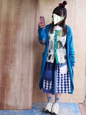 「NIRAME.CO（ニラメッコ）のアイテム（スカート）」を使った、Ri*さん（レディース・152cm）の秋コーディネート