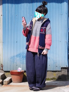 「EDIT COLOGNE（エディットコロン）のアイテム（トップス）」を使った、Ri*さん（レディース・152cm）の春コーディネート