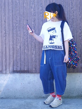 「WALL（ウォール）のアイテム」を使った、Ri*さん（レディース・152cm）の夏コーディネート