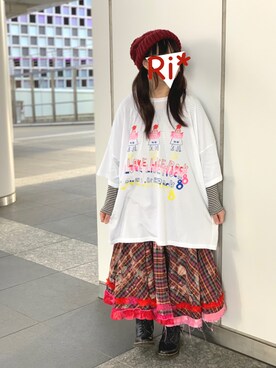 「ライブ」｜「アイテム（ブルゾン）」を使った、Ri*さん（レディース・152cm）の冬コーディネート