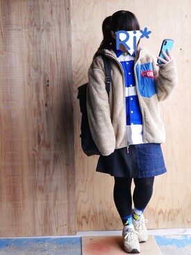 「NIRAME.CO（ニラメッコ）のアイテム」を使った、Ri*さん（レディース・152cm）の冬コーディネート