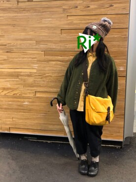 「NIRAME.CO（ニラメッコ）のアイテム（帽子）」を使った、Ri*さん（レディース・152cm）の冬コーディネート