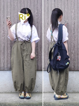 「FRAPBOIS（フラボア）のアイテム（オールインワン・サロペット）」を使った、Ri*さん（レディース・152cm）の秋コーディネート