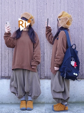 「チャイハネ（チャイハネ）のアイテム（キャップ）」を使った、Ri*さん（レディース・152cm）の春コーディネート