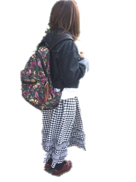 「WC（ダブル シー）のアイテム（デニムジャケット）」を使った、863さん（レディース・157cm）の春コーディネート