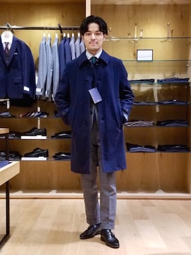 「united arrows」｜「アイテム（ステンカラーコート）」を使った、Yuta Sakamotoさん（メンズ・168cm）の秋コーディネート
