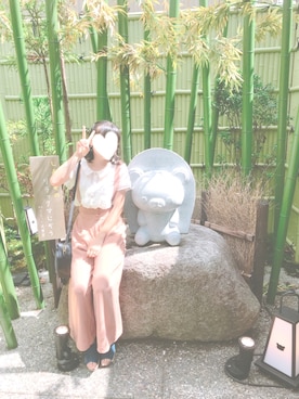 「SpRay PREMIUM（スプレイプレミアム）のアイテム（オールインワン・サロペット）」を使った、Yuzuさん（レディース・150cm）の夏コーディネート