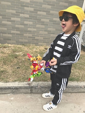 「kids」｜「アイテム（スタジャン）」を使った、♥Anan♥さん（キッズ・100cm）の秋コーディネート