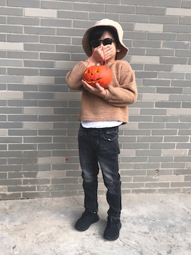「halloween」｜「アイテム（帽子）」を使った、♥Anan♥さん（キッズ・110cm）の秋コーディネート