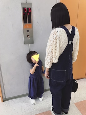 「orSlow（オアスロウ）のアイテム（オールインワン・サロペット）」を使った、ケイコロッケさん（レディース・160cm）の秋コーディネート