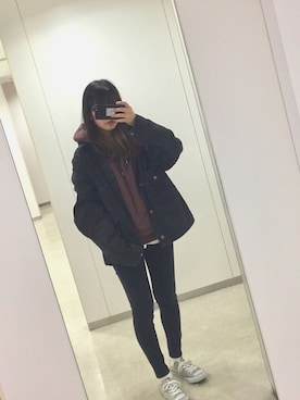 「BEAMS（ビームス）のアイテム（カバーオール）」を使った、せんさん（レディース・163cm）の秋コーディネート