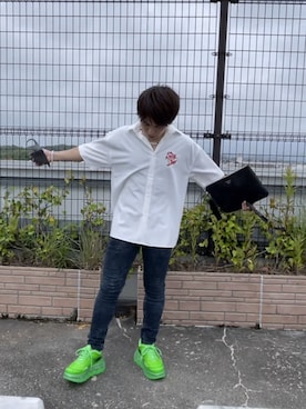 「ハイテクスニーカー」｜亮太郎さん（メンズ・165cm・20代）の夏コーディネート