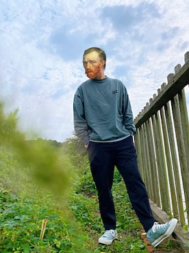 「BEAMS SURF SK8（ビームスサーフアンドスケート）のアイテム（パーカー、グリーン系）」を使った、everkingさん（メンズ・178cm）の秋コーディネート