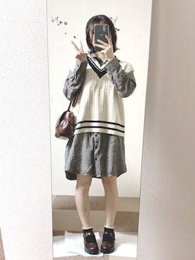 「Millennial Generation（ミレニアルジェネレーション）のアイテム」を使った、Sarah 🐊さん（レディース・143cm）の冬コーディネート