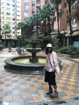 「EMILIO PUCCI（エミリオプッチ）のアイテム（帽子）」を使った、piroさん（メンズ・173cm）の秋コーディネート