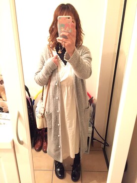 「SCROLLのアイテム」を使った、Sayuさん（レディース・153cm）の秋コーディネート